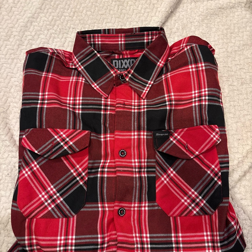 DIXXON Red and Black Plaid Button Down Shirt